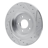 Dynamic Friction 2022-2025 Hyundai Santa Cruz Rear Left Drilled & Slotted Silver Brake Rotor by Dynamic Friction Company 631-21051L