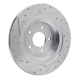 Dynamic Friction 2022-2025 Hyundai Santa Fe Rear Right Drilled & Slotted Silver Brake Rotor by Dynamic Friction Company 631-21051R