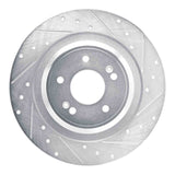 Dynamic Friction 2022-2025 Hyundai Santa Fe Rear Right Drilled & Slotted Silver Brake Rotor by Dynamic Friction Company 631-21051R