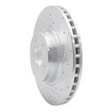 Dynamic Friction 2012-2021 Tesla Model S Front Right Drilled & Slotted Silver Brake Rotor by Dynamic Friction Company 631-26001R
