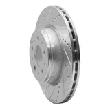 Dynamic Friction 2017-2025 Tesla Model 3 Front Left Drilled & Slotted Silver Brake Rotor by Dynamic Friction Company 631-26002L
