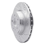 Dynamic Friction 2017-2025 Tesla Model 3 Front Right Drilled & Slotted Silver Brake Rotor by Dynamic Friction Company 631-26002R