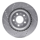 Dynamic Friction 2017-2025 Tesla Model 3 Front Right Drilled & Slotted Silver Brake Rotor by Dynamic Friction Company 631-26002R