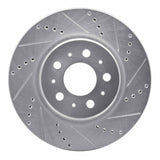 Dynamic Friction 2017-2025 Tesla Model 3 Front Right Drilled & Slotted Silver Brake Rotor by Dynamic Friction Company 631-26002R