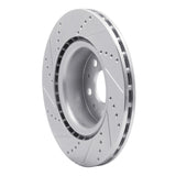 Dynamic Friction 2017-2025 Tesla Model 3 Front Right Drilled & Slotted Silver Brake Rotor by Dynamic Friction Company 631-26002R