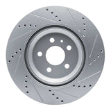 Dynamic Friction 2017-2025 Tesla Model 3 Rear Left Drilled & Slotted Silver Brake Rotor by Dynamic Friction Company 631-26005L