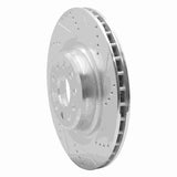 Dynamic Friction 2012-2021 Tesla Model S Rear Right Drilled & Slotted Silver Brake Rotor by Dynamic Friction Company 631-26006R