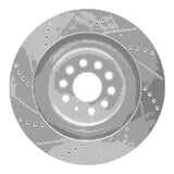 Dynamic Friction 2012-2021 Tesla Model S Rear Right Drilled & Slotted Silver Brake Rotor by Dynamic Friction Company 631-26006R