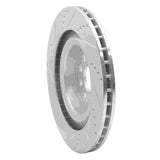 Dynamic Friction 2012-2021 Tesla Model S Rear Right Drilled & Slotted Silver Brake Rotor by Dynamic Friction Company 631-26006R