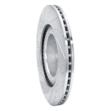 Dynamic Friction 2020-2025 Tesla Model Y Front Right Drilled & Slotted Silver Brake Rotor by Dynamic Friction Company 631-26007R