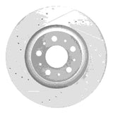 Dynamic Friction 2020-2025 Tesla Model Y Rear Left Drilled & Slotted Silver Brake Rotor by Dynamic Friction Company 631-26008L