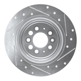 R1 Concepts 1967-1974 Volvo 142 Rear Left Drilled & Slotted Silver Brake Rotor by R1 Concepts 631-27001L