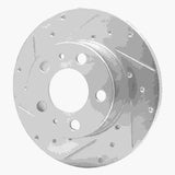 R1 Concepts 1975-1987 Volvo GLE/DL/242/245/244 Front Left Drilled & Slotted Silver Brake Rotor by R1 Concepts 631-27003L
