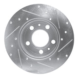 R1 Concepts 1975-1987 Volvo GLE/DL/242/245/244 Front Left Drilled & Slotted Silver Brake Rotor by R1 Concepts 631-27003L