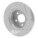 R1 Concepts 1975-1987 Volvo GLE/DL/242/245/244 Front Left Drilled & Slotted Silver Brake Rotor by R1 Concepts 631-27003L