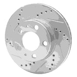 R1 Concepts 1976-1993 Volvo 242/GLE/264/265/DL/262/245/240/244 Front Left Drilled & Slotted Silver Brake Rotor by R1 Concepts 631-27005L