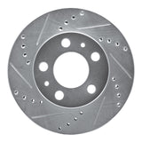 R1 Concepts 1976-1993 Volvo 242/GLE/264/265/DL/262/245/240/244 Front Left Drilled & Slotted Silver Brake Rotor by R1 Concepts 631-27005L