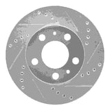 R1 Concepts 1976-1993 Volvo 240/242/244/GLE/262/265/DL/264/245 Front Right Drilled & Slotted Silver Brake Rotor by R1 Concepts 631-27005R