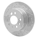 R1 Concepts 1974-1995 Volvo 740/745 Series Rear Left Drilled & Slotted Silver Brake Rotor by R1 Concepts 631-27006L