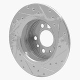 R1 Concepts 1974-1995 Volvo 740/745 Series Rear Left Drilled & Slotted Silver Brake Rotor by R1 Concepts 631-27006L