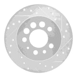 R1 Concepts 1974-1995 Volvo 264/240 Rear Right Drill & Slot Silver Brake Rotor by R1 Concepts 631-27006R