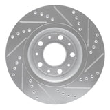 R1 Concepts 1982-1992 Volvo 740/745/760 Series/780/940 Front Left Drilled & Slotted Silver Brake Rotor by R1 Concepts 631-27013L
