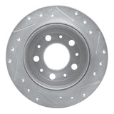 R1 Concepts 1988-1994 Volvo 780/740/745/960/760 Series Rear Left Drilled & Slotted Silver Brake Rotor by R1 Concepts 631-27014L