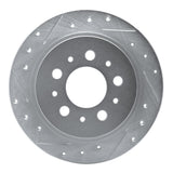 R1 Concepts 1988-1994 Volvo 780/740/745/960/760 Series Rear Left Drilled & Slotted Silver Brake Rotor by R1 Concepts 631-27014L