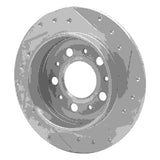 R1 Concepts 1988-1994 Volvo 780/740/745/960/760 Series Rear Left Drilled & Slotted Silver Brake Rotor by R1 Concepts 631-27014L