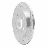 R1 Concepts 1988-1994 Volvo 780/760 Series/960/740/745 Rear Right Drilled & Slotted Silver Brake Rotor by R1 Concepts 631-27014R