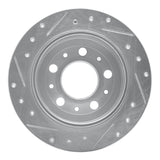 R1 Concepts 1988-1994 Volvo 780/760 Series/960/740/745 Rear Right Drilled & Slotted Silver Brake Rotor by R1 Concepts 631-27014R
