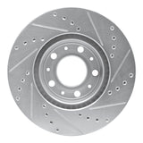 R1 Concepts 1991-1995 Volvo 740/745/780/940/960 Front Left Drilled & Slotted Silver Brake Rotor by R1 Concepts 631-27015L