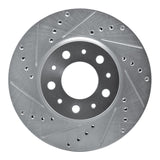 R1 Concepts 1991-1995 Volvo 740/745/780/940/960 Front Left Drilled & Slotted Silver Brake Rotor by R1 Concepts 631-27015L