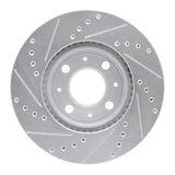 R1 Concepts 1993-1995 Volvo 850 Front Left Drilled & Slotted Silver Brake Rotor by R1 Concepts 631-27016L