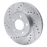 R1 Concepts 1995-2004 Volvo C70/850/V70/S70/S90/960/V90 Front Left Drilled & Slotted Silver Brake Rotor by R1 Concepts 631-27018L