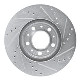 R1 Concepts 1995-2004 Volvo C70/850/V70/S70/S90/960/V90 Front Left Drilled & Slotted Silver Brake Rotor by R1 Concepts 631-27018L