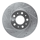 R1 Concepts 1995-2004 Volvo C70/850/V70/S70/S90/960/V90 Front Left Drilled & Slotted Silver Brake Rotor by R1 Concepts 631-27018L