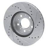 R1 Concepts 1995-2004 Volvo C70/850/V70/S70/S90/960/V90 Front Left Drilled & Slotted Silver Brake Rotor by R1 Concepts 631-27018L
