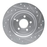 R1 Concepts 1996-2004 Volvo V70/S70/850/C70 Rear Left Drilled & Slotted Silver Brake Rotor by R1 Concepts 631-27019L