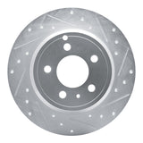 R1 Concepts 1996-2004 Volvo S70/V70/850/C70 Rear Right Drilled & Slotted Silver Brake Rotor by R1 Concepts 631-27019R