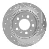 R1 Concepts 1995-1997 Volvo 960 Rear Left Drilled & Slotted Silver Brake Rotor by R1 Concepts 631-27020L