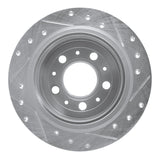 R1 Concepts 1997-1998 Volvo V90/S90 Rear Left Drilled & Slotted Silver Brake Rotor by R1 Concepts 631-27021L