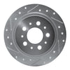 R1 Concepts 1997-1998 Volvo V90/S90 Rear Left Drilled & Slotted Silver Brake Rotor