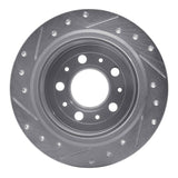 R1 Concepts 1997-1998 Volvo V90/S90 Rear Right Drilled & Slotted Silver Brake Rotor by R1 Concepts 631-27021R