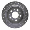 R1 Concepts 1997-1998 Volvo V90/S90 Rear Right Drilled & Slotted Silver Brake Rotor