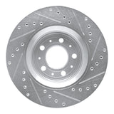 R1 Concepts 1998-2004 Volvo C70/S70/V70 Front Left Drilled & Slotted Silver Brake Rotor by R1 Concepts 631-27022L