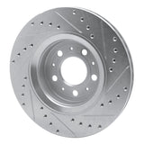 R1 Concepts 1998-2004 Volvo C70/S70/V70 Front Left Drilled & Slotted Silver Brake Rotor by R1 Concepts 631-27022L