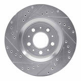R1 Concepts 1998-2004 Volvo V70/C70/S70 Front Right Drilled & Slotted Silver Brake Rotor by R1 Concepts 631-27022R