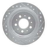 R1 Concepts 1998-2000 Volvo S70/V70 Rear Left Drilled & Slotted Silver Brake Rotor by R1 Concepts 631-27023L
