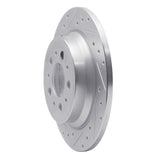 R1 Concepts 1999-2009 Volvo S60/S80/V70/XC70 Rear Left Drilled & Slotted Silver Brake Rotor by R1 Concepts 631-27024L